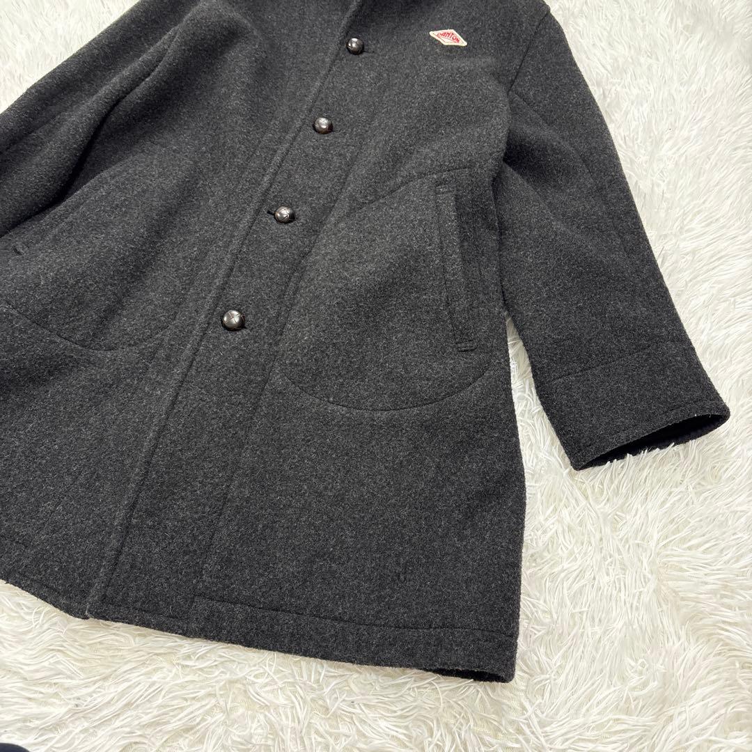 DANTON ダントン フード付き ロングコート ウール　44 大きいサイズ