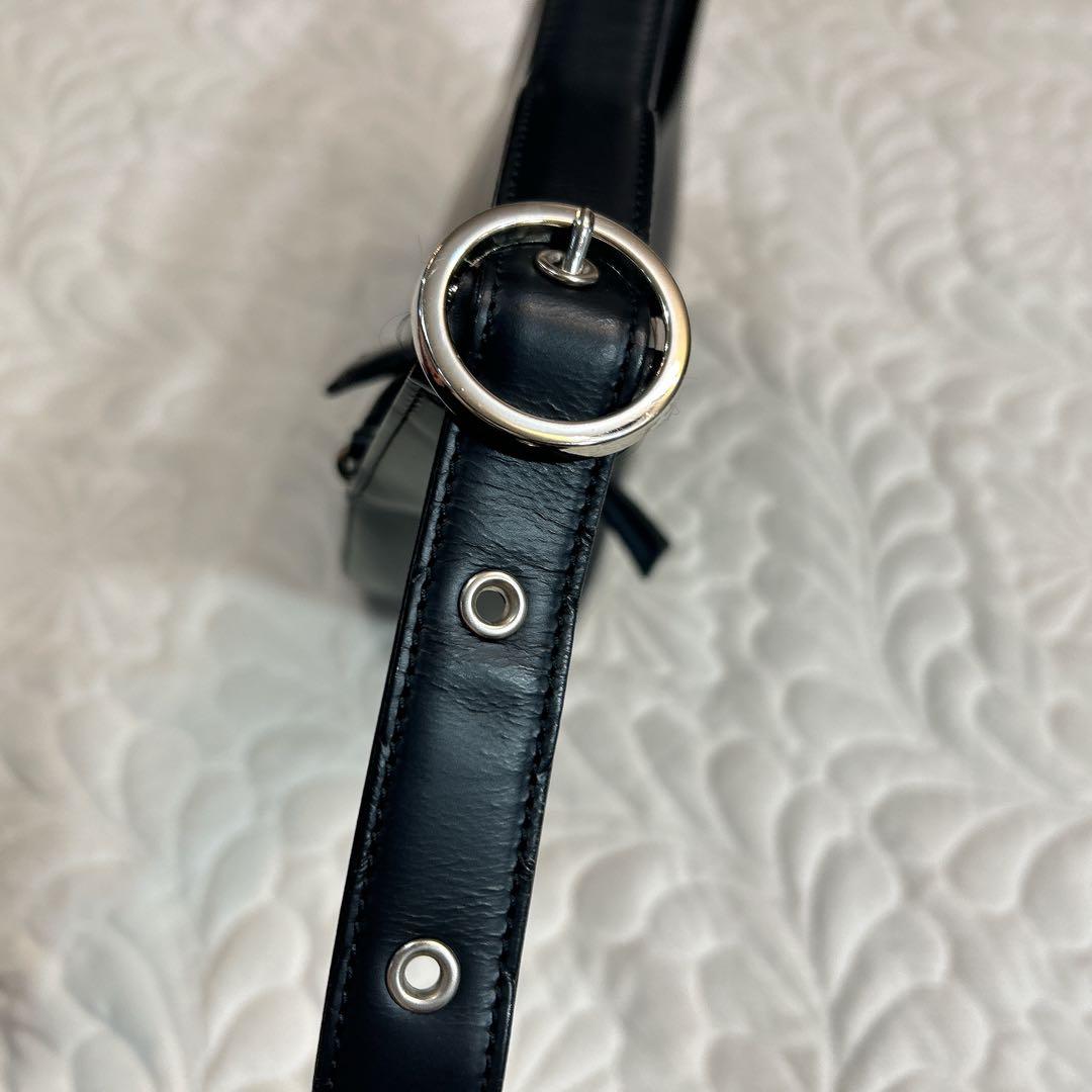 バーバリー　ショルダーバッグ　ノバチェック　肩がけ　レザー　キャンバス　ブラック