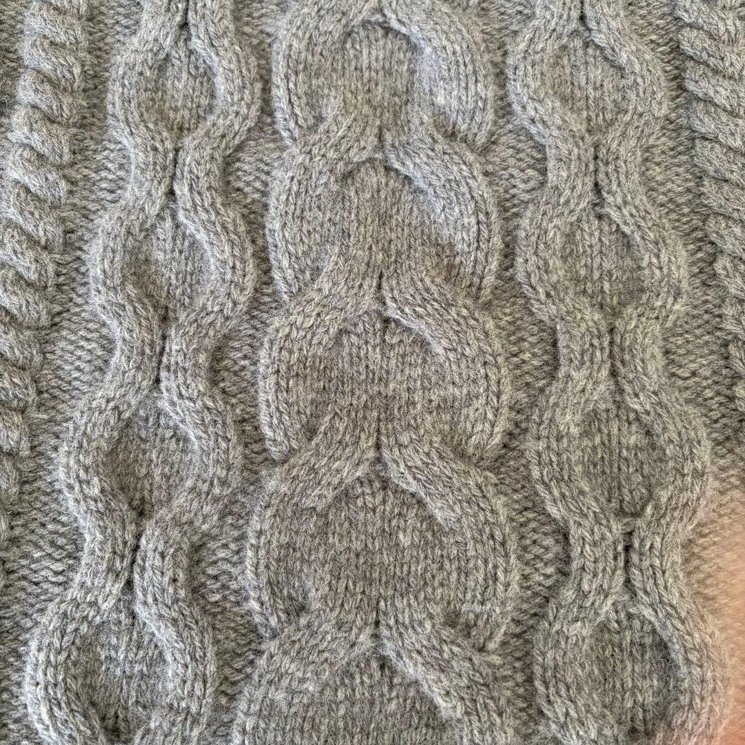 Theory 24AW アランケーブル柄 クルーネックニットベスト