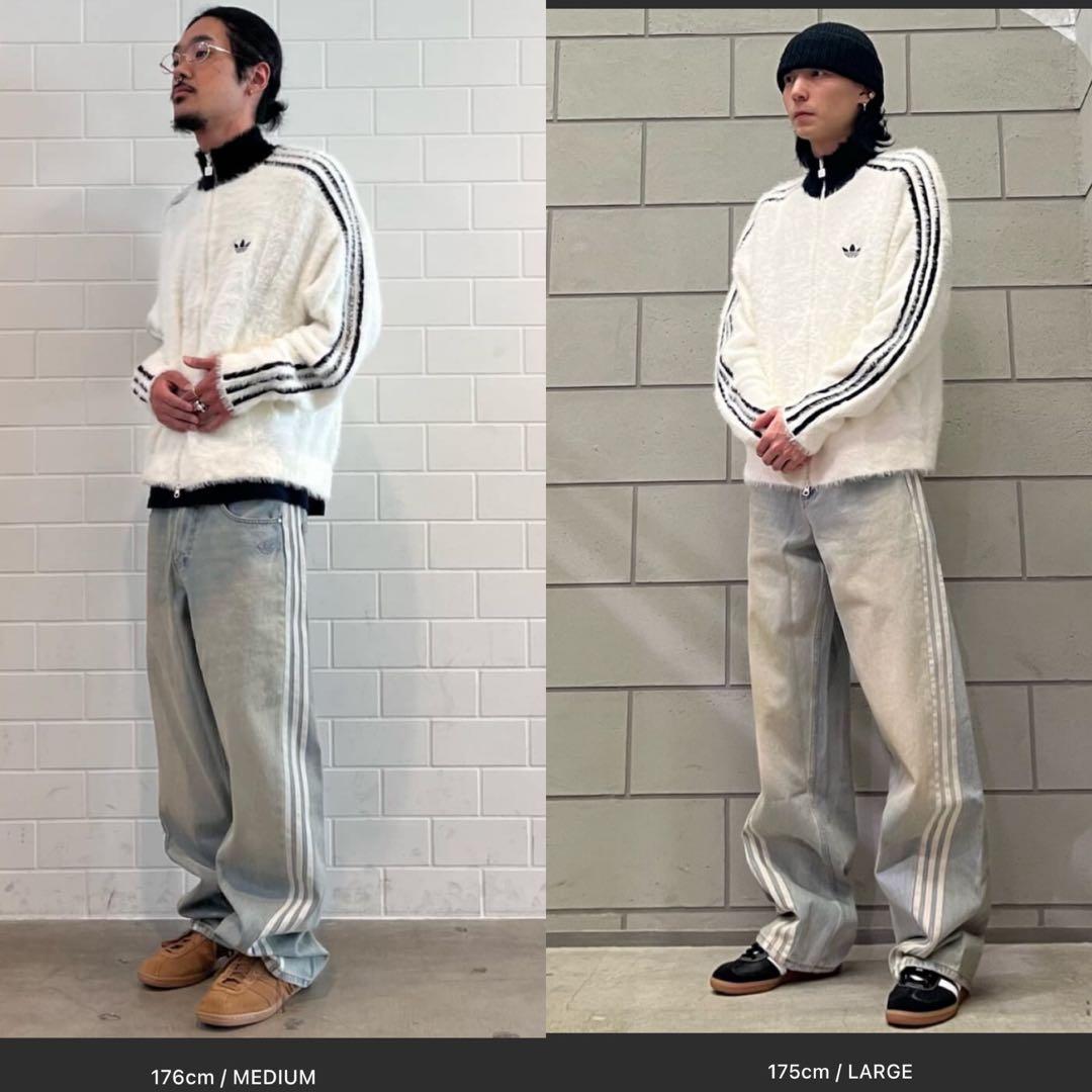 新品2XL】アディダス フェイクモヘヤ クラシック トラックトップ ジャケット白