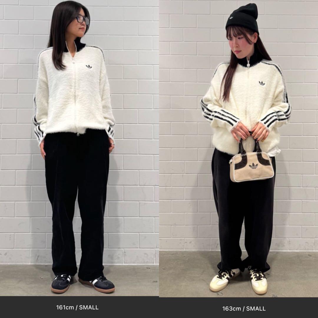 新品2XL】アディダス フェイクモヘヤ クラシック トラックトップ ジャケット白