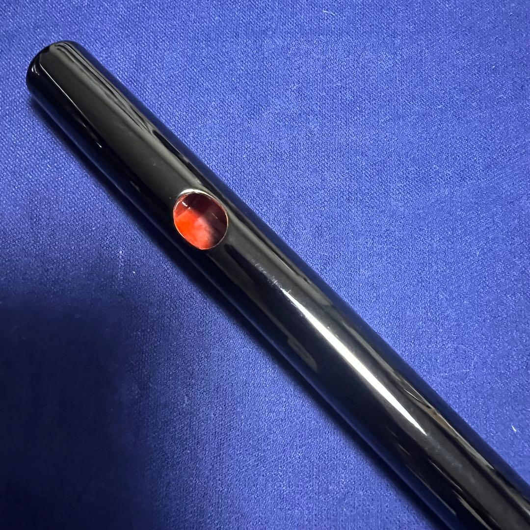 篠笛丸山 9本半調子 唄物 黒漆塗 笛袋付