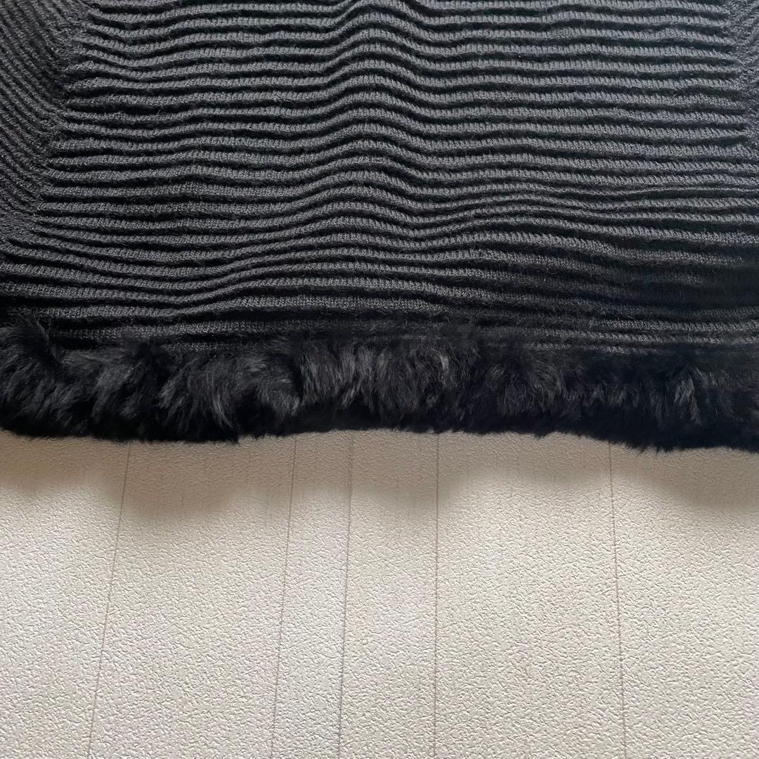 ベビーアルパカ100% PERUVIAN CONNECTION ファー付ポンチョ