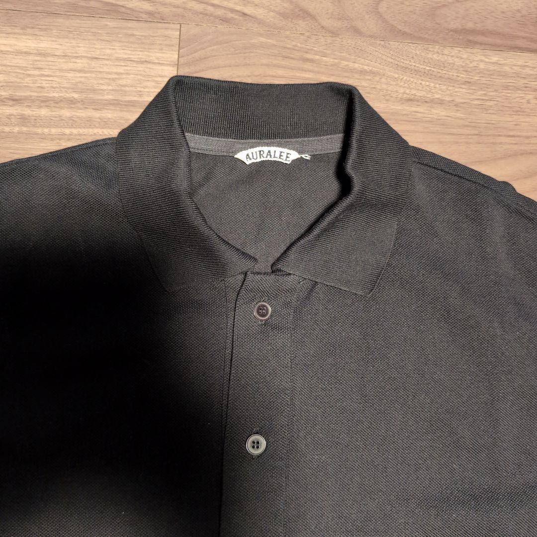 トップス Auralee-Super Fine Cotton Pique Big Polo