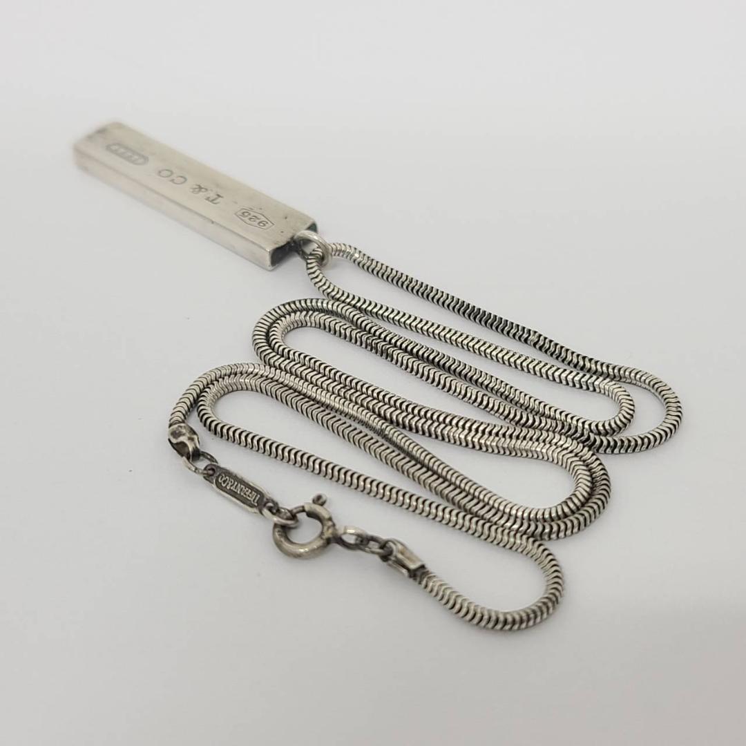 ティファニー ネックレス 1837 バー プレート 925刻印 シルバー ②