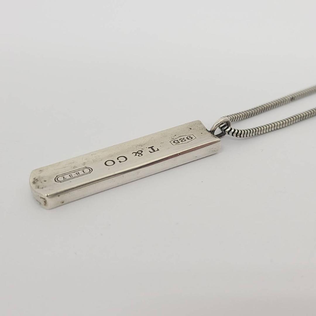 ティファニー ネックレス 1837 バー プレート 925刻印 シルバー ②