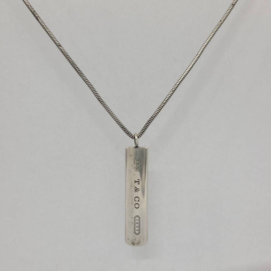 ティファニー ネックレス 1837 バー プレート 925刻印 シルバー ②