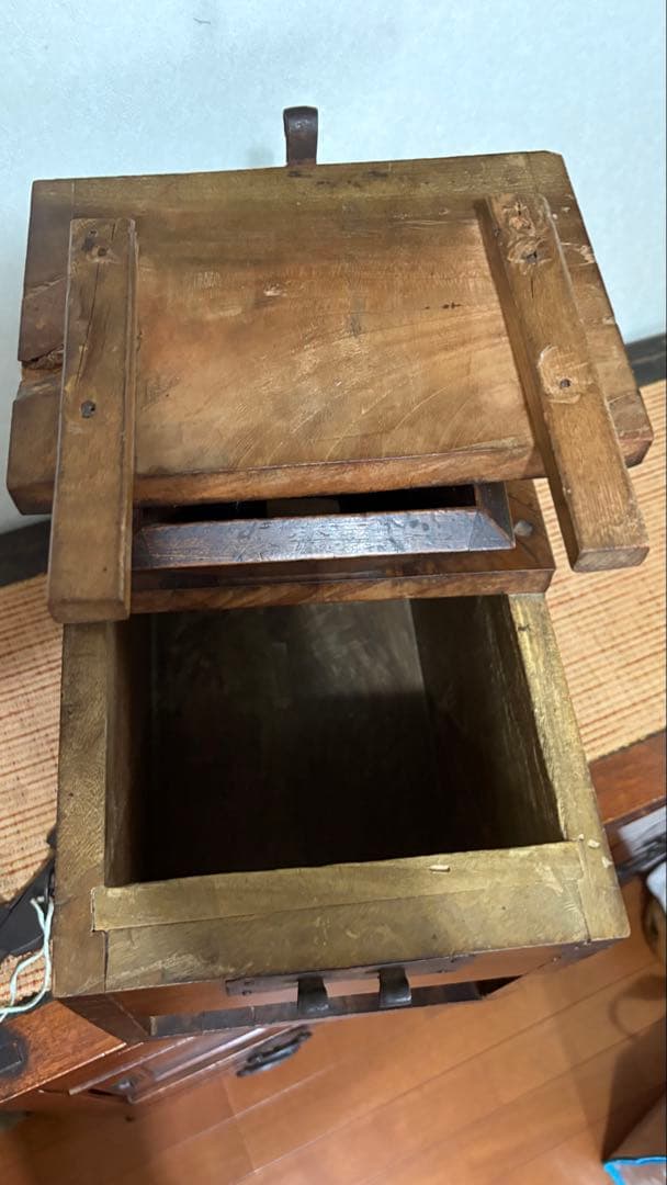 古民具　古道具　銭箱　金庫　帳場箪笥　 江戸時代後期　骨董品　錠前付ジャンク品