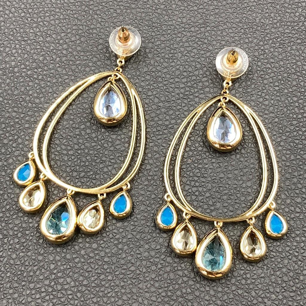 SWAROVSKI スワロフスキー ピアス ドロップ マルチカラー ゴールド