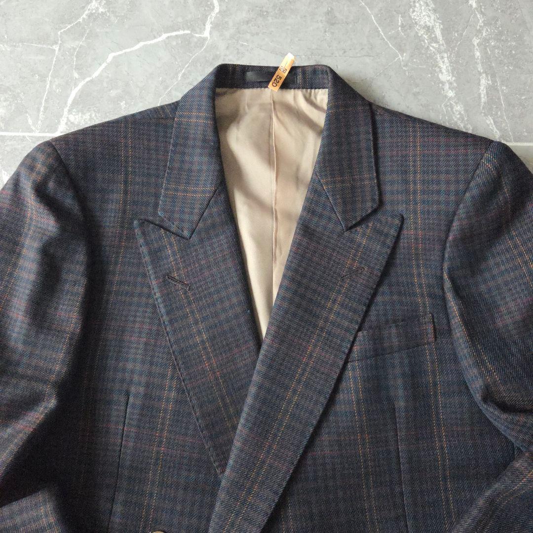 90s 日本製 Burberrys 金ボタン ホースロゴ ダブルブレスト 紺ブレ
