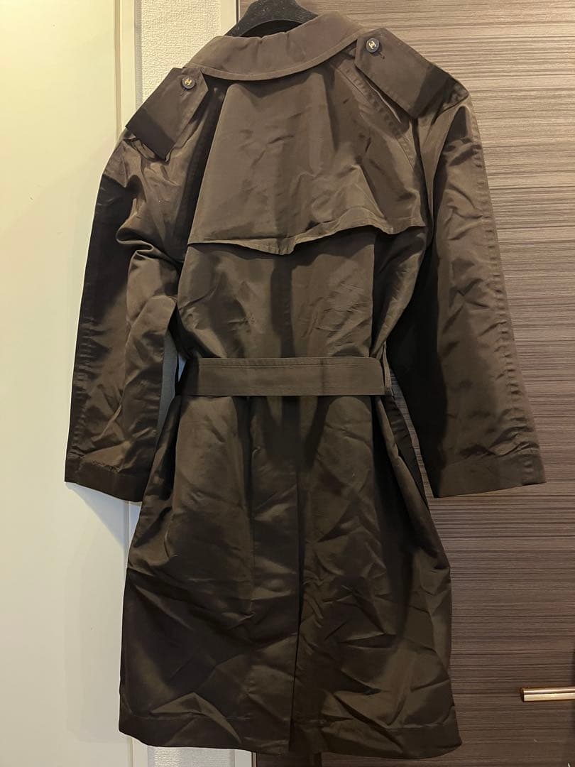 美品　CHANEL トレンチコート　38 正規品　ブラウン　シルク　ココボタン