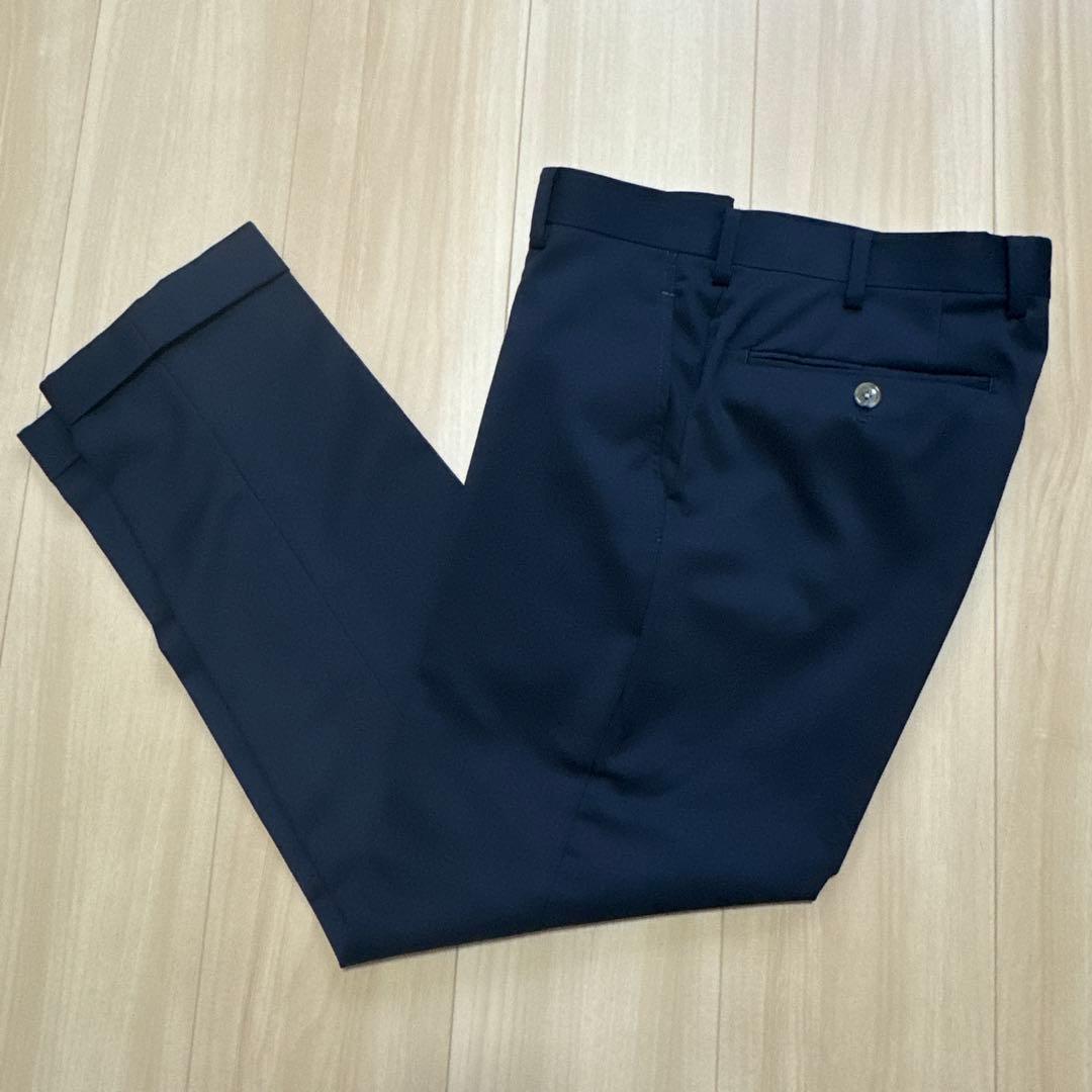 【美品】オーダースーツ スリーピース ダークネイビー