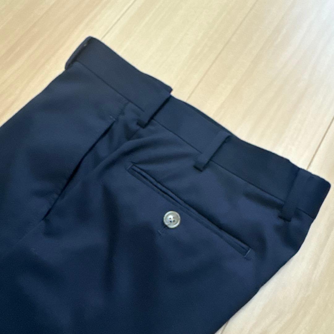 【美品】オーダースーツ スリーピース ダークネイビー