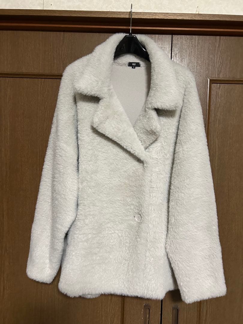 PLSTフェザーヤーンニットコート