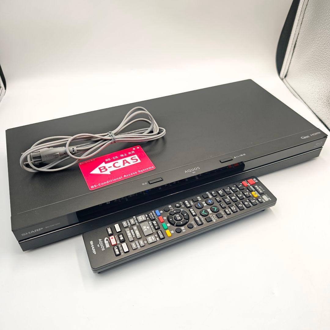 【美品】SHARP ブルーレイレコーダー BD-NW1000 2番組同時録画