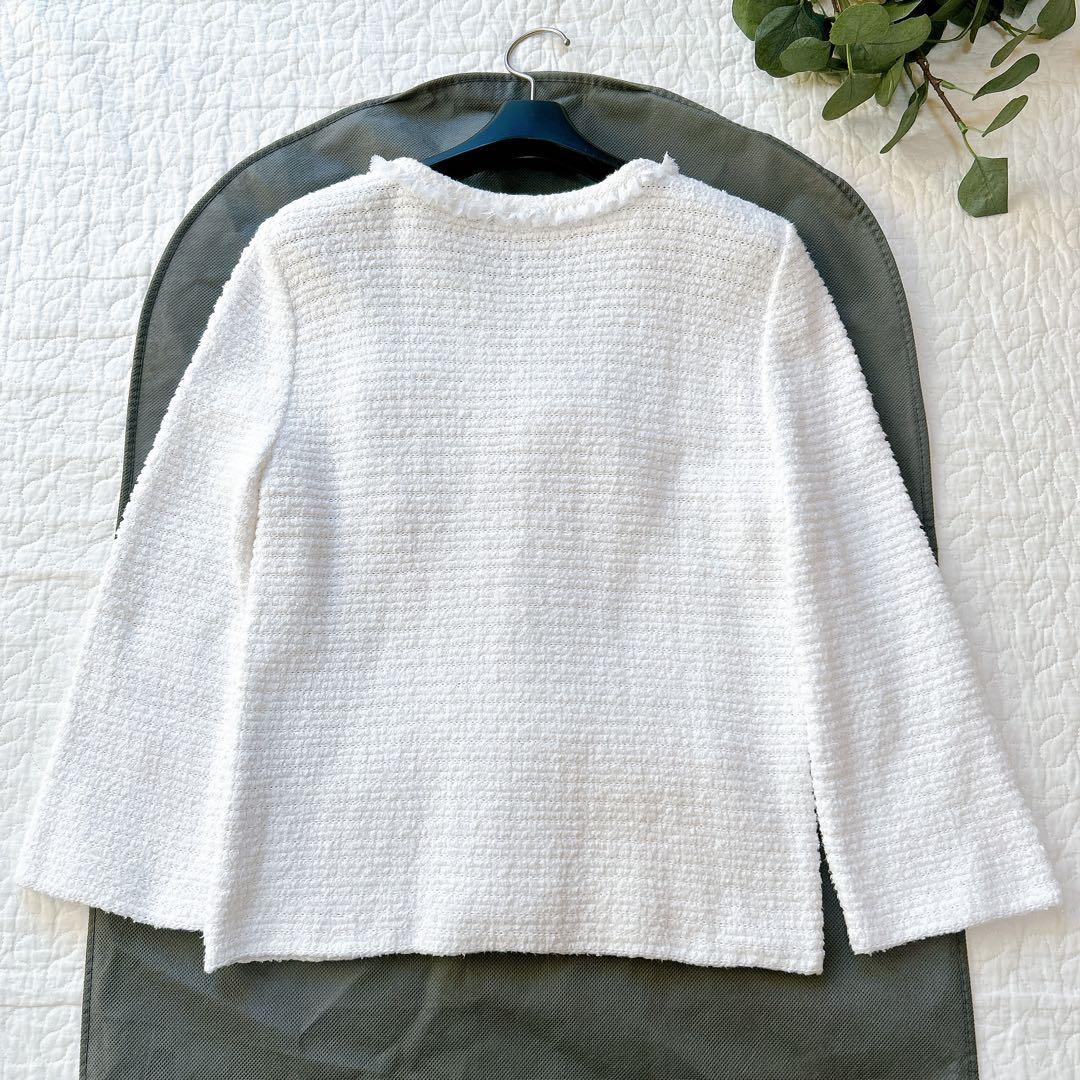 美品✨ フォクシー ツイード ジャケット ロゴチャーム 希少サイズ 42