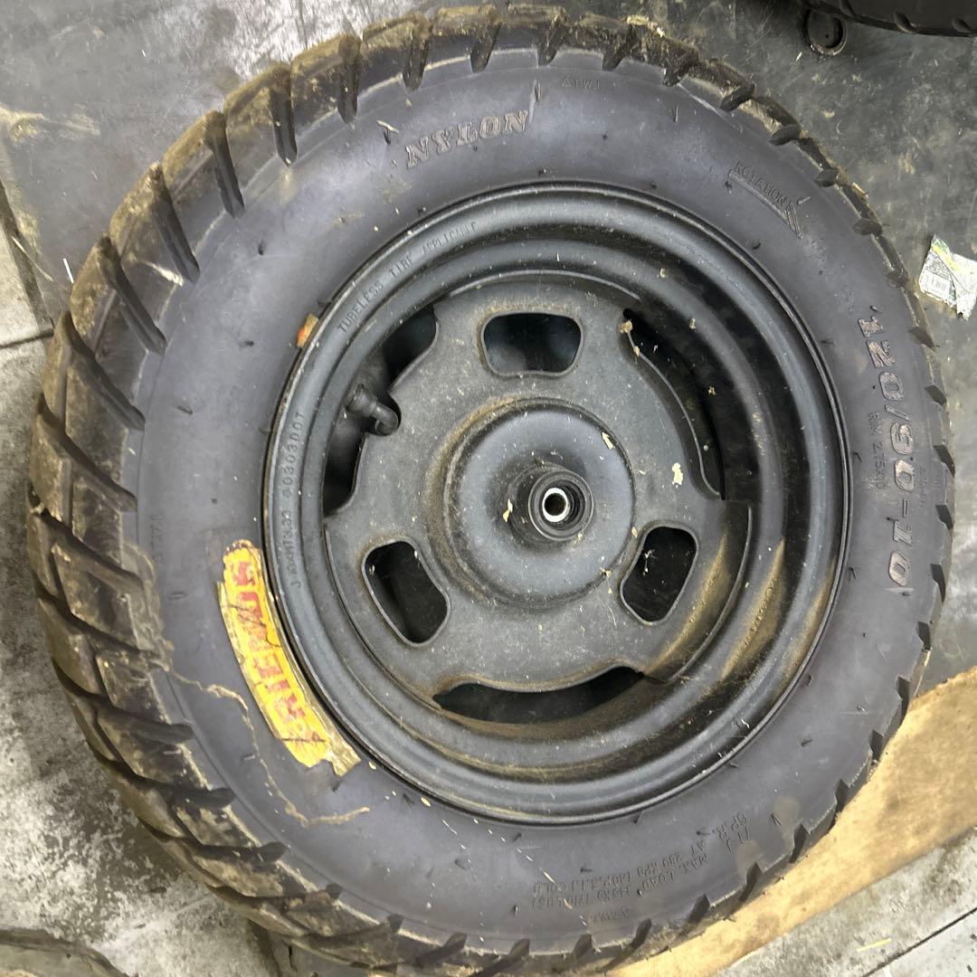 AF58 ズーマー　純正前後ホイールセット　流用やは補修ベースに