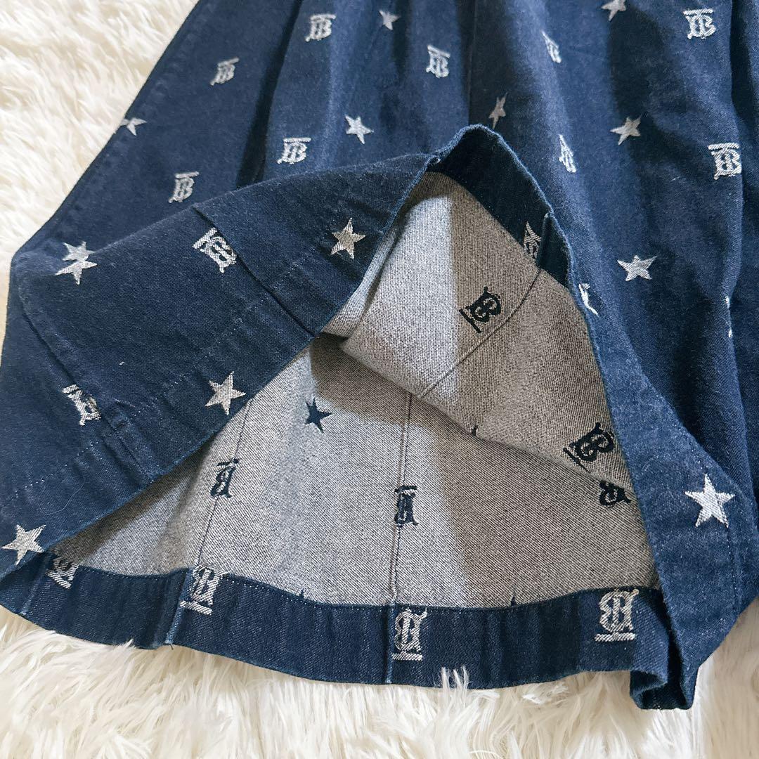 現行タグ　Burberry キュロット パンツ ワイド デニム TBロゴ