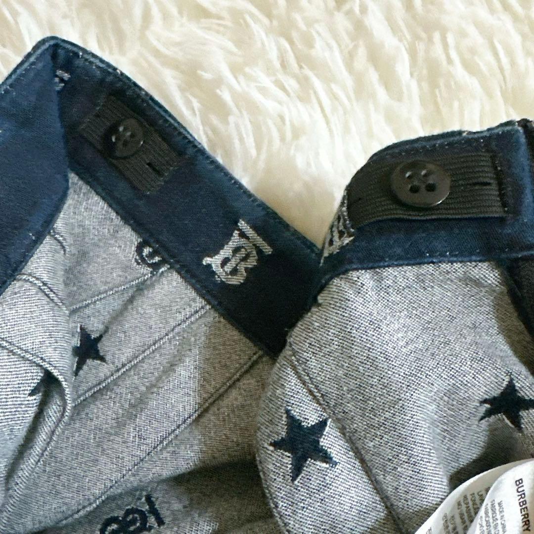 現行タグ　Burberry キュロット パンツ ワイド デニム TBロゴ