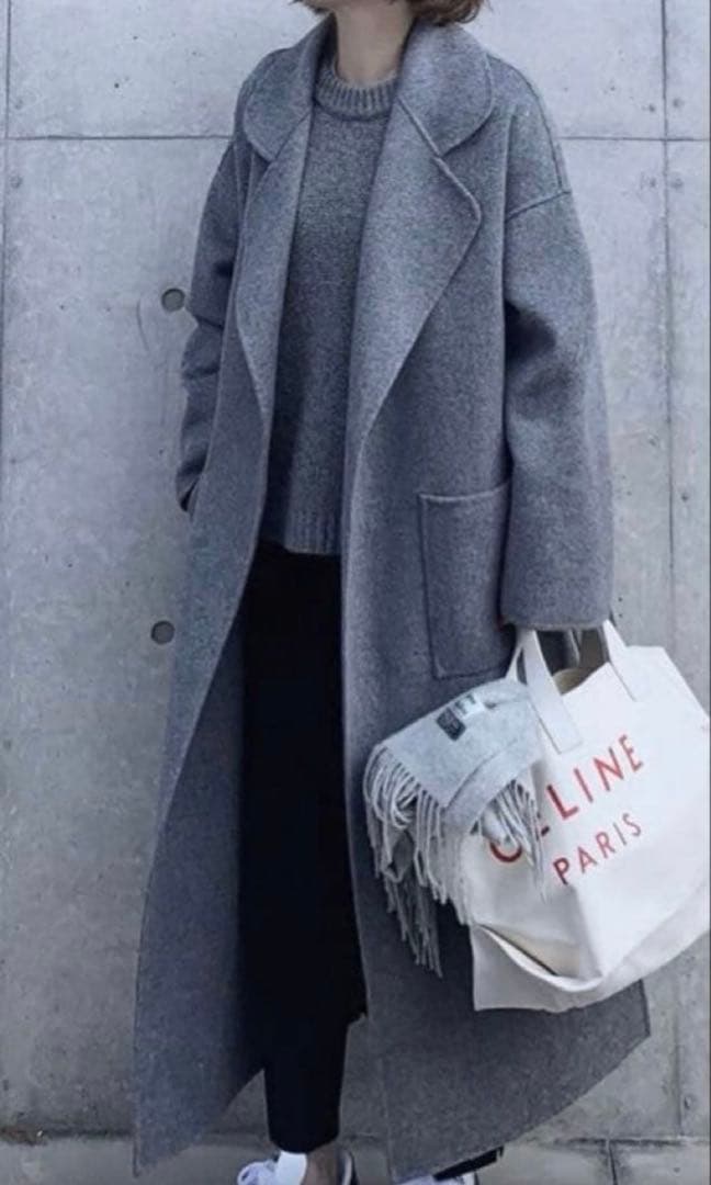 超美品✨ok.soon light melton coat オクスンロングコート