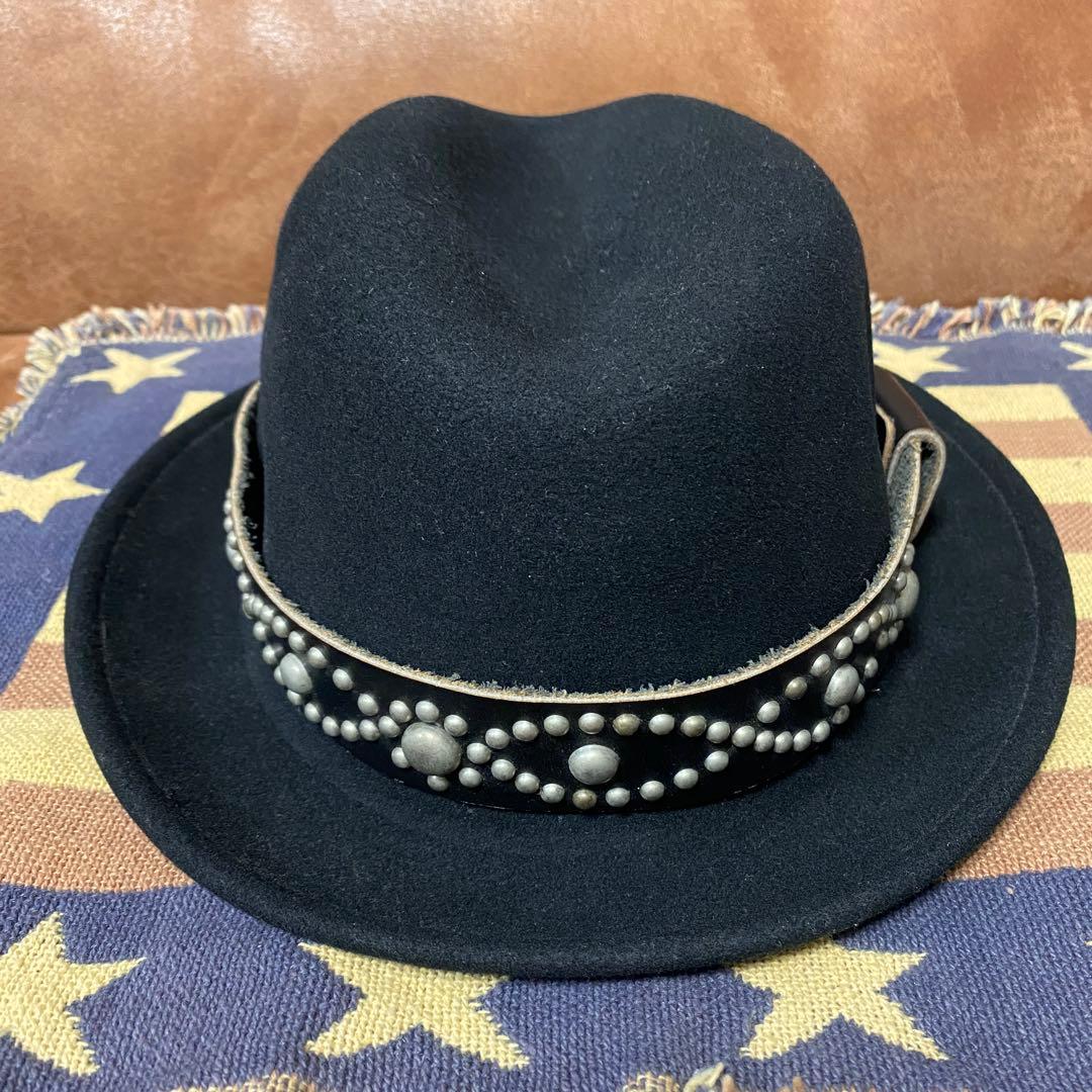 USA製 ニューヨークハット × HTC ウールハット　スタッズ　レザー
