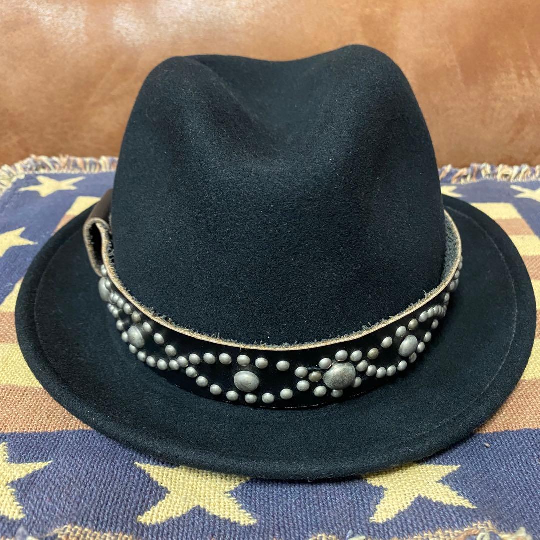 USA製 ニューヨークハット × HTC ウールハット　スタッズ　レザー