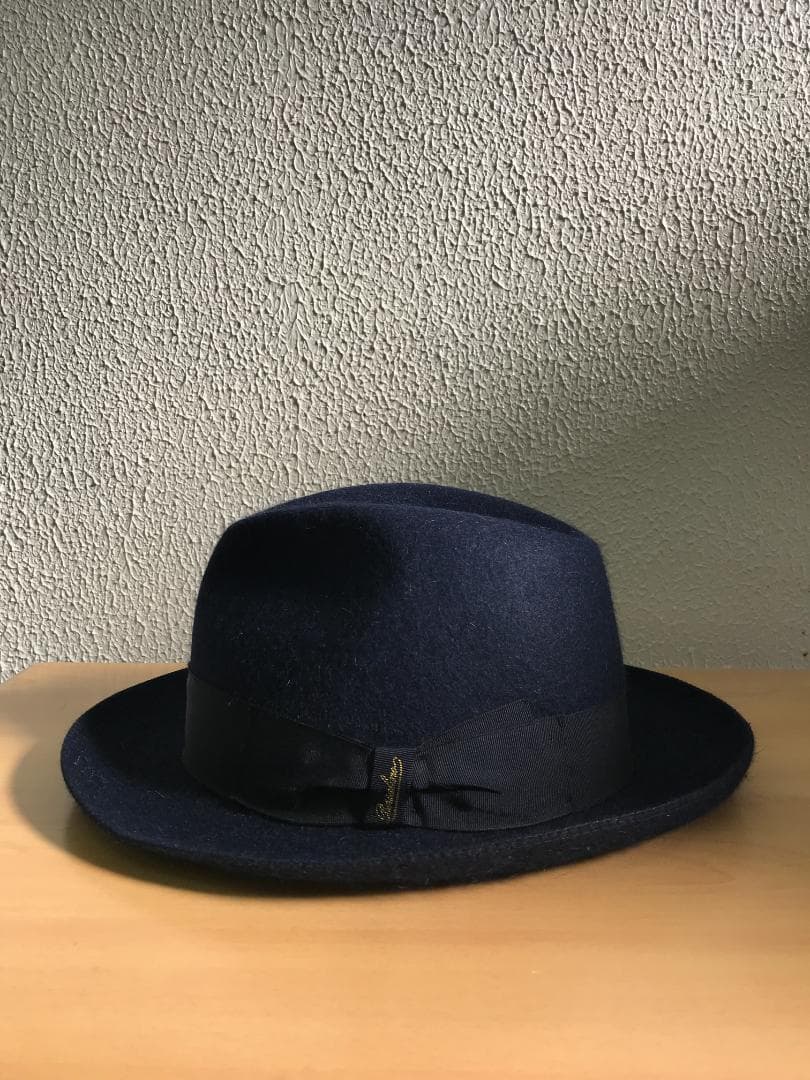 ボルサリーノ ラビットファー　トラベラー ネイビー　60㎝