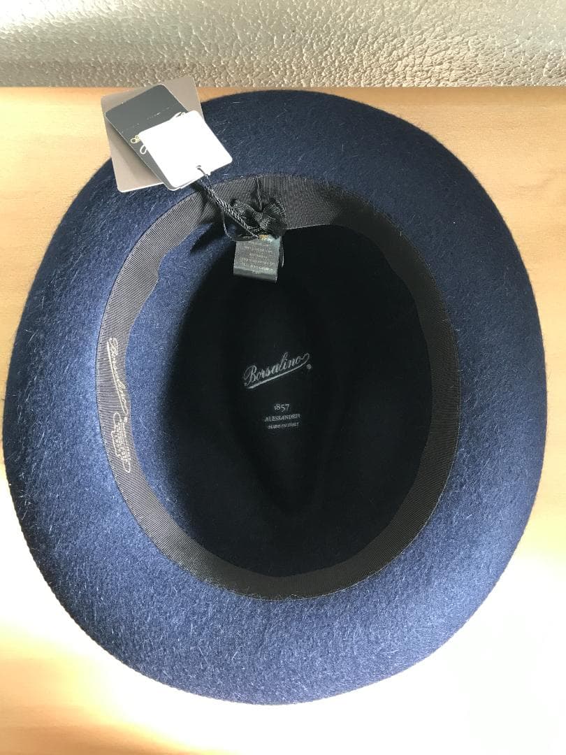 ボルサリーノ ラビットファー　トラベラー ネイビー　60㎝