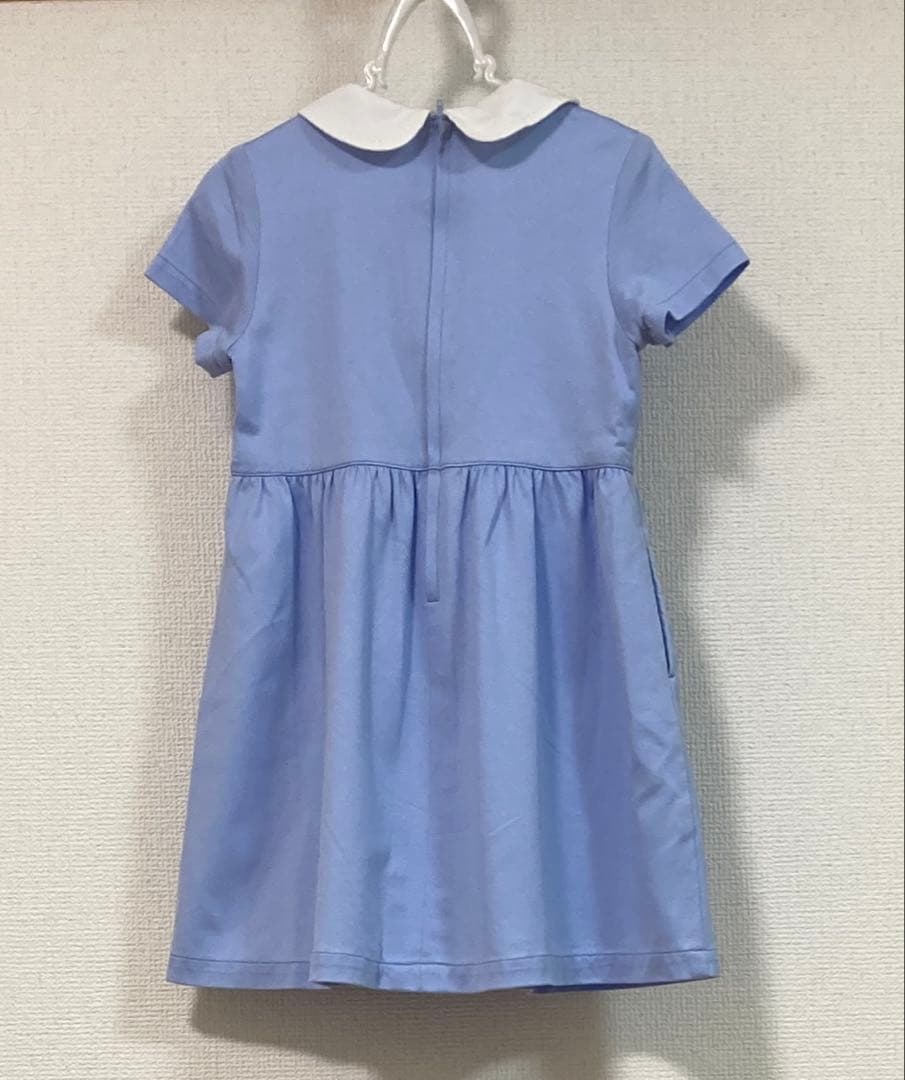 MIKI HOUSE 水色 襟付き半袖　フォーマル　ワンピース 110