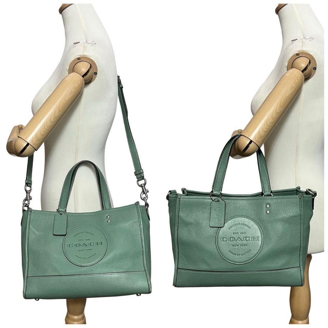 美品 COACH コーチ デンプシー キャリーオール ウィズ パッチ 2way