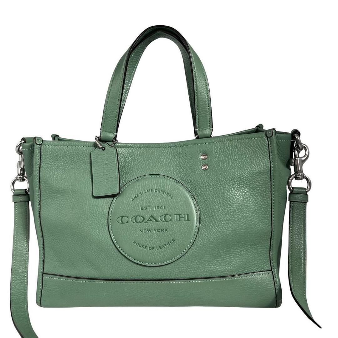 美品 COACH コーチ デンプシー キャリーオール ウィズ パッチ 2way