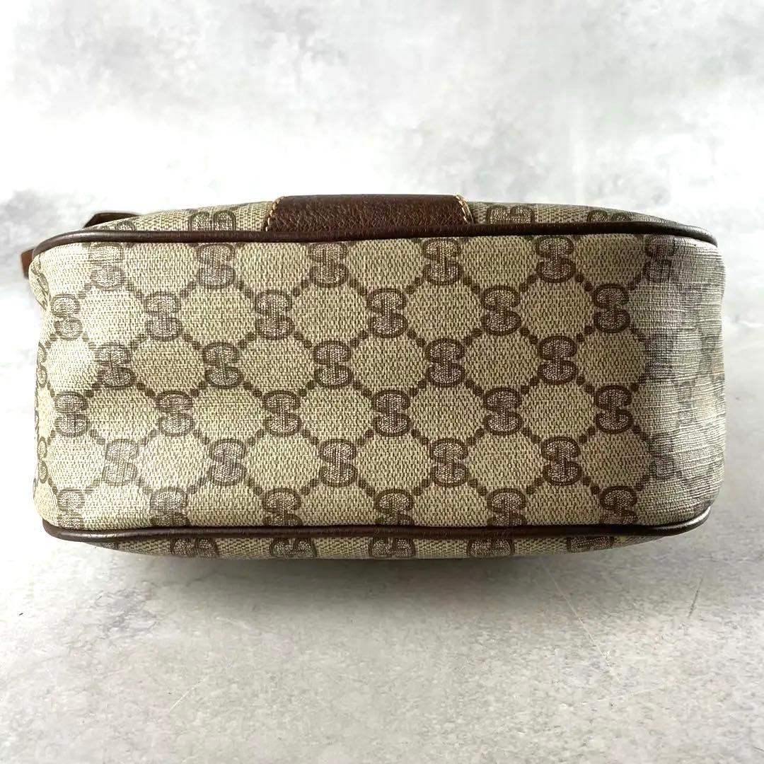 希少 グッチ シェリーライン GG キャンバス レザー ショルダーバッグ PVC