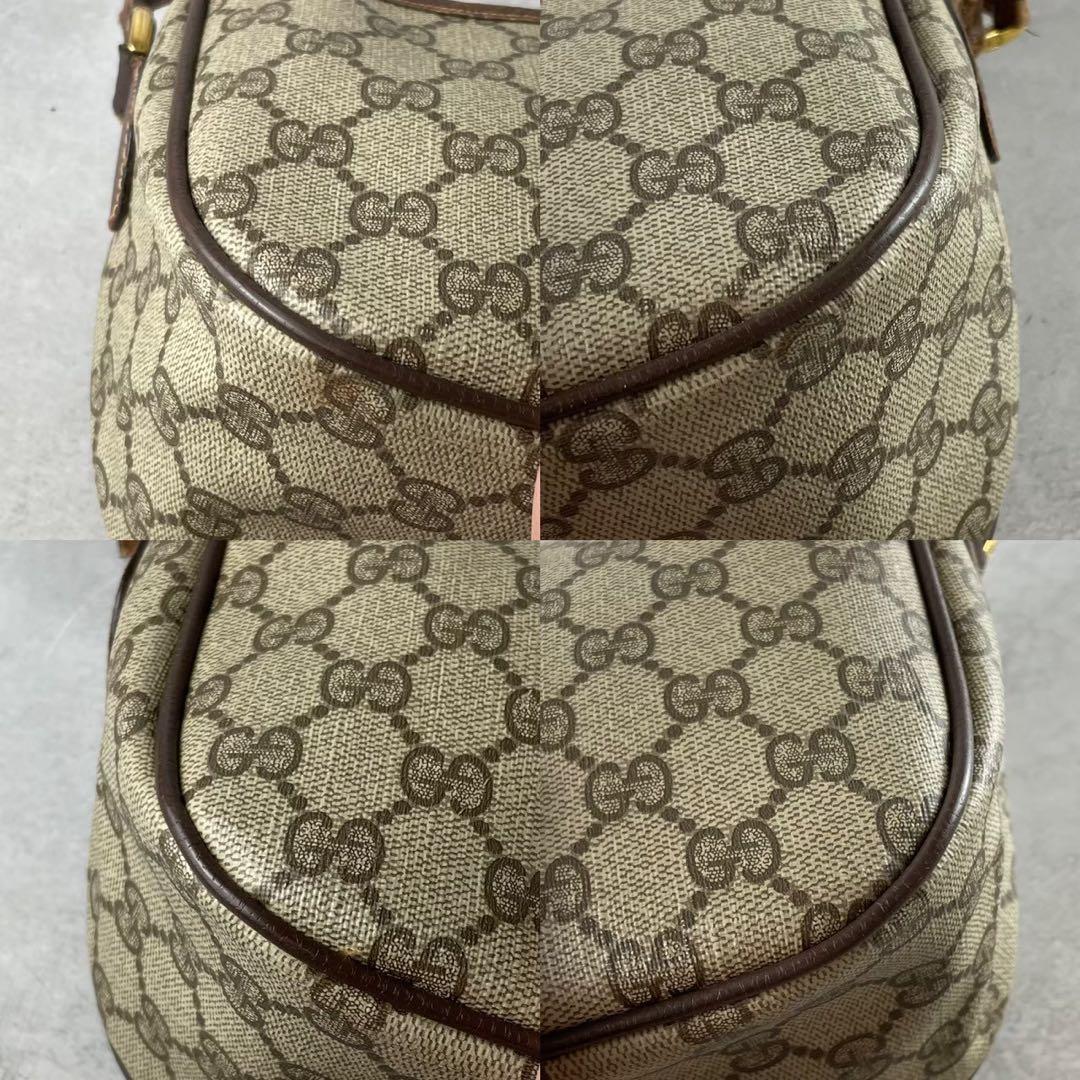 希少 グッチ シェリーライン GG キャンバス レザー ショルダーバッグ PVC