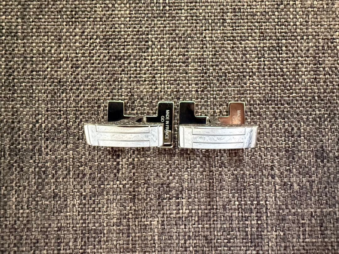 【超美品・現行品・正規品】HERMES H・オ・カレ カフス Hロゴ シルバー