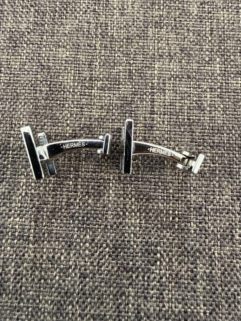 【超美品・現行品・正規品】HERMES H・オ・カレ カフス Hロゴ シルバー