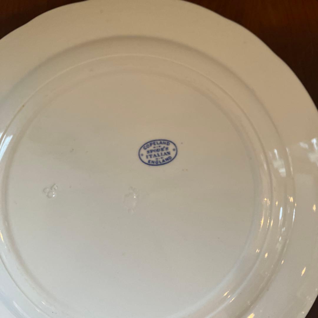 英国スポード　ブルーイタリアン　大皿　4枚セット　アンティーク