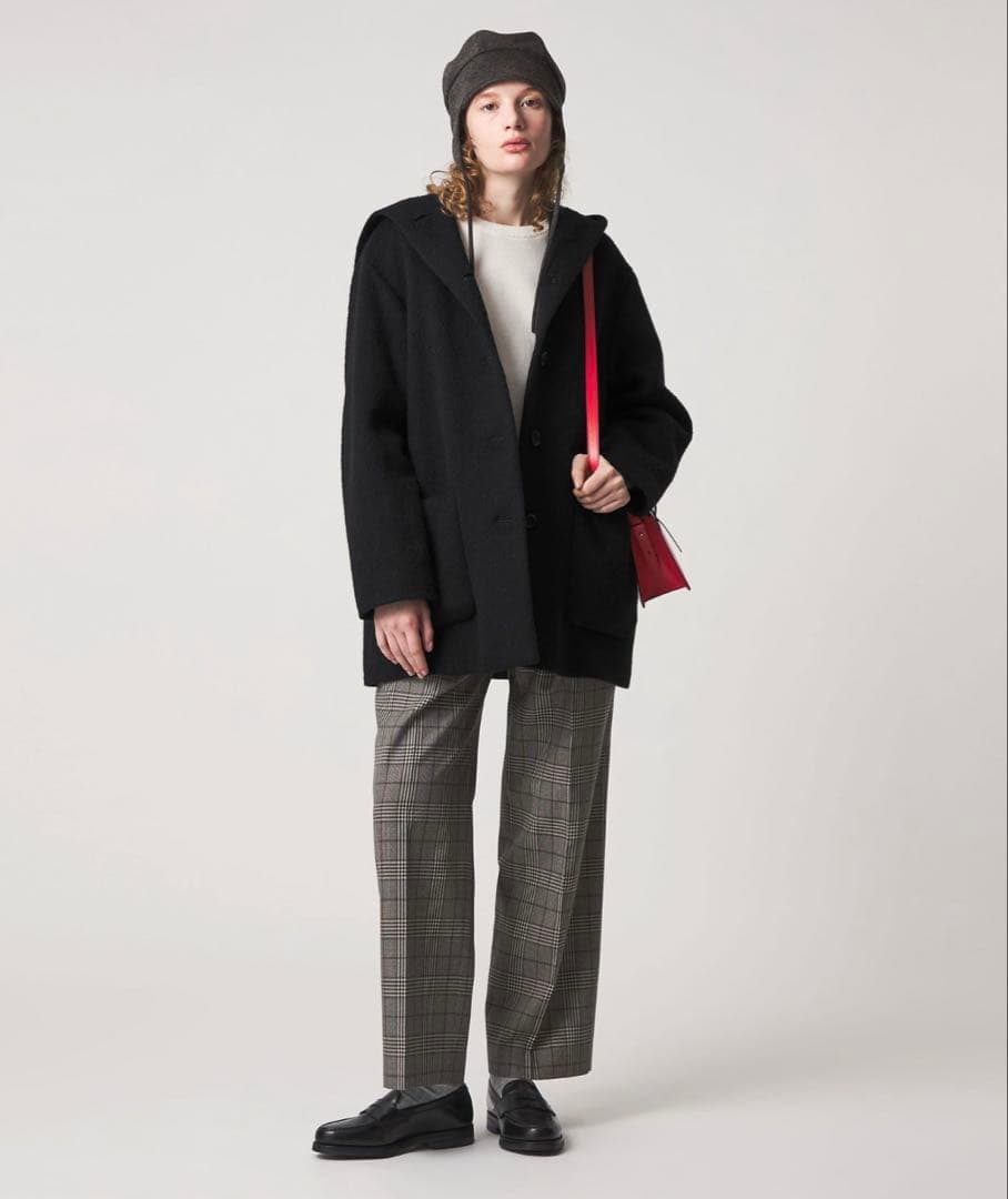 Steven Alan シャギー フード コート ブラック M