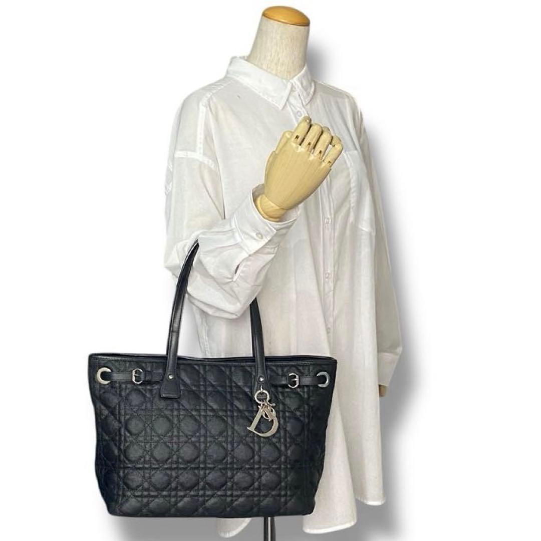 美品 Dior ディオール カナージュ パナレア トートバッグ バッグ A4 黒