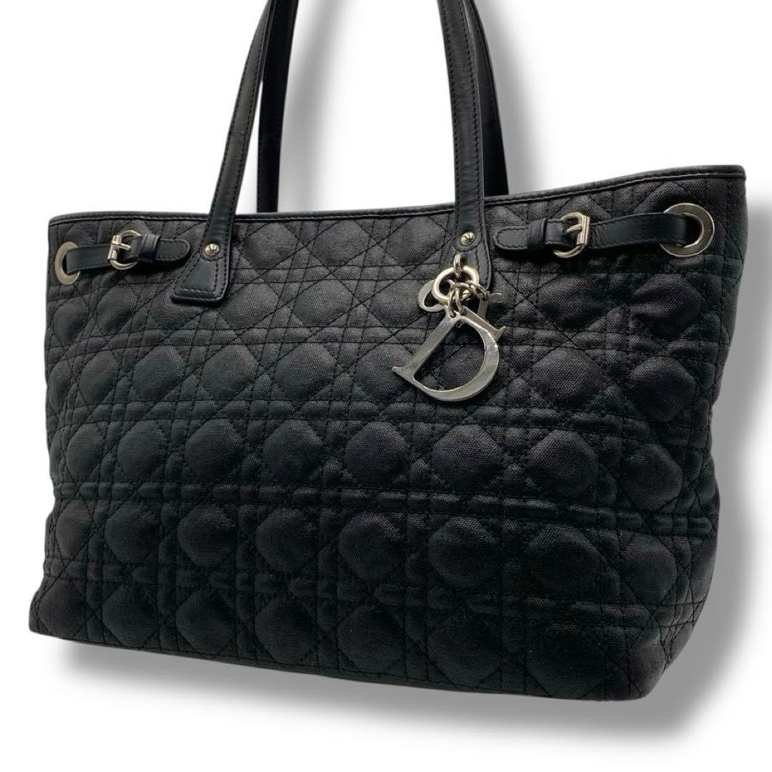 美品 Dior ディオール カナージュ パナレア トートバッグ バッグ A4 黒