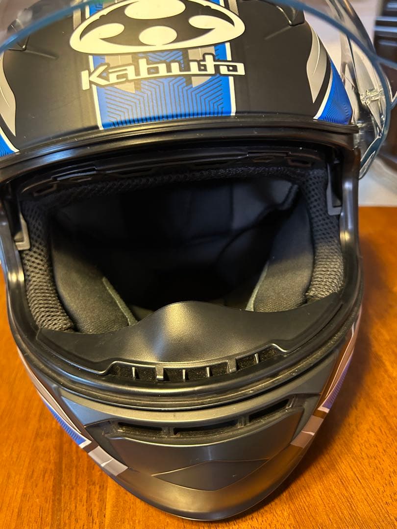 OGKカブトKAMUI3アクセルフラットブラックブルーフルフェイスヘルメット