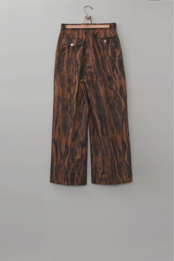 パンツ MASU FUR PRINT TROUSERS BROWN