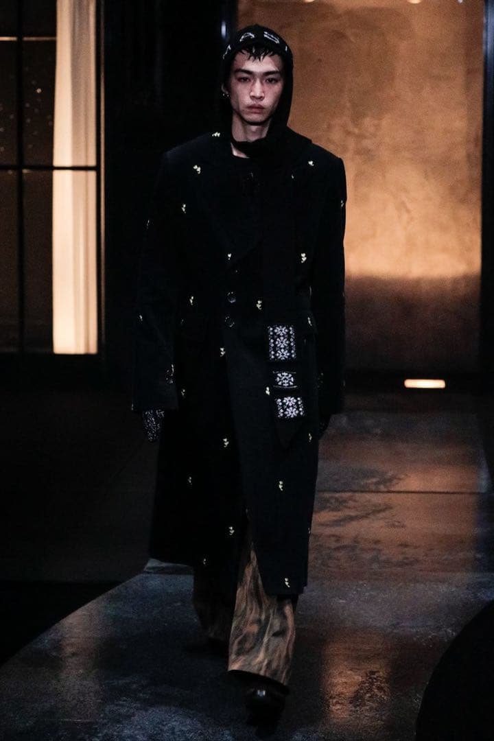 パンツ MASU FUR PRINT TROUSERS BROWN