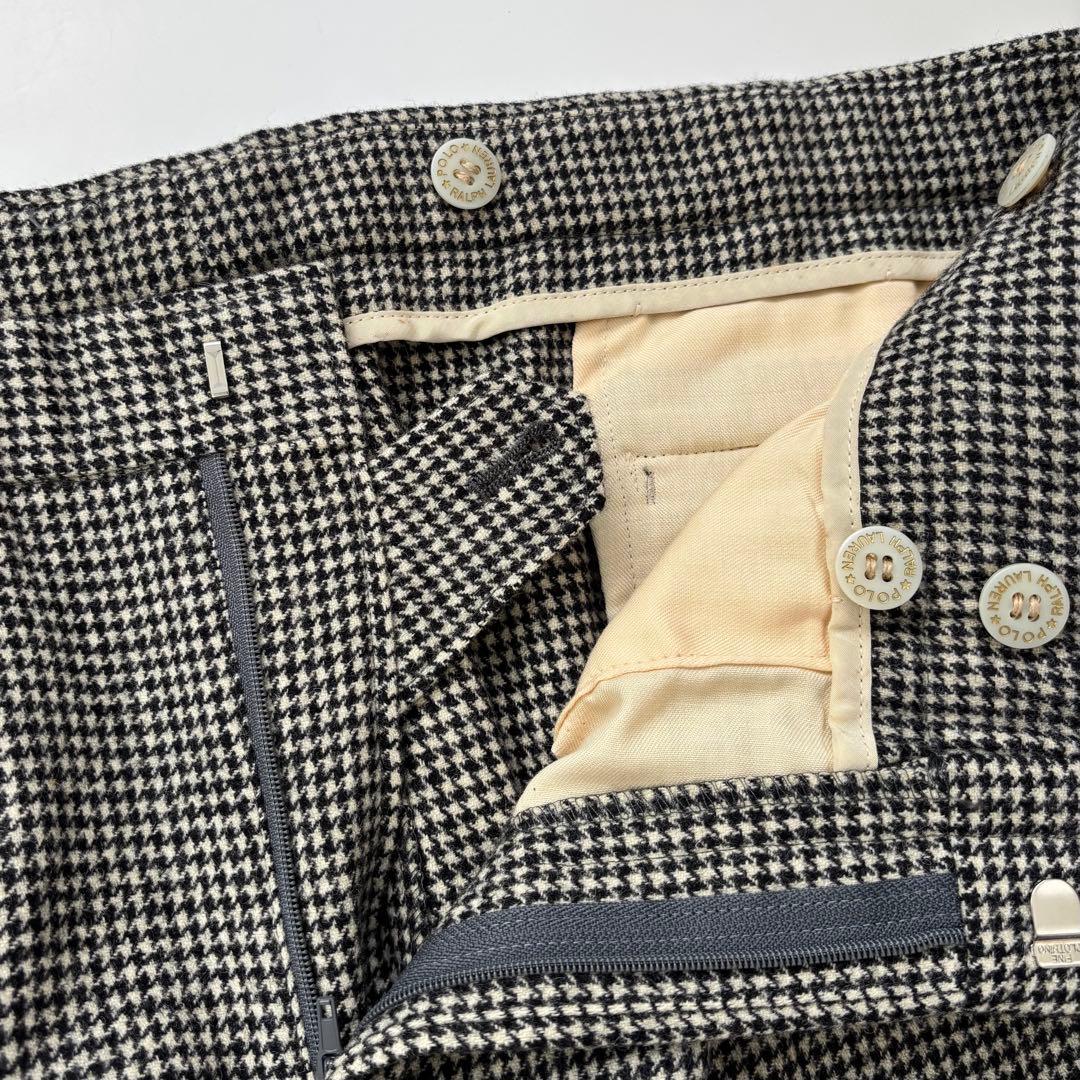 【90s】Polo by Ralph Lauren ウールスラックス バーズアイ