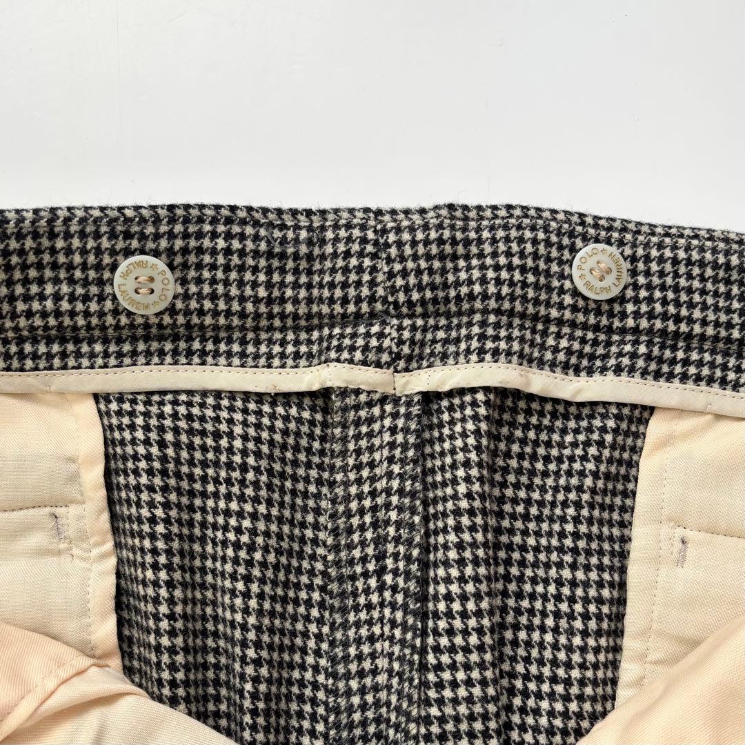【90s】Polo by Ralph Lauren ウールスラックス バーズアイ