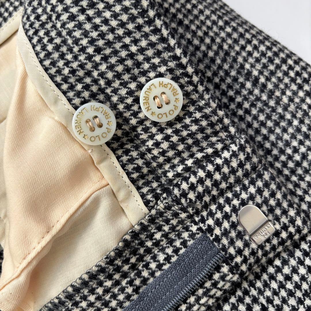 【90s】Polo by Ralph Lauren ウールスラックス バーズアイ