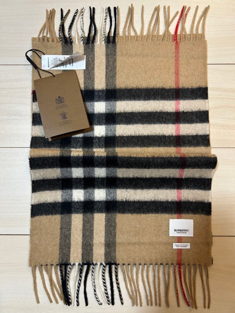 BURBERRY バーバリー マフラー カシミア100％ チェック 新品未使用