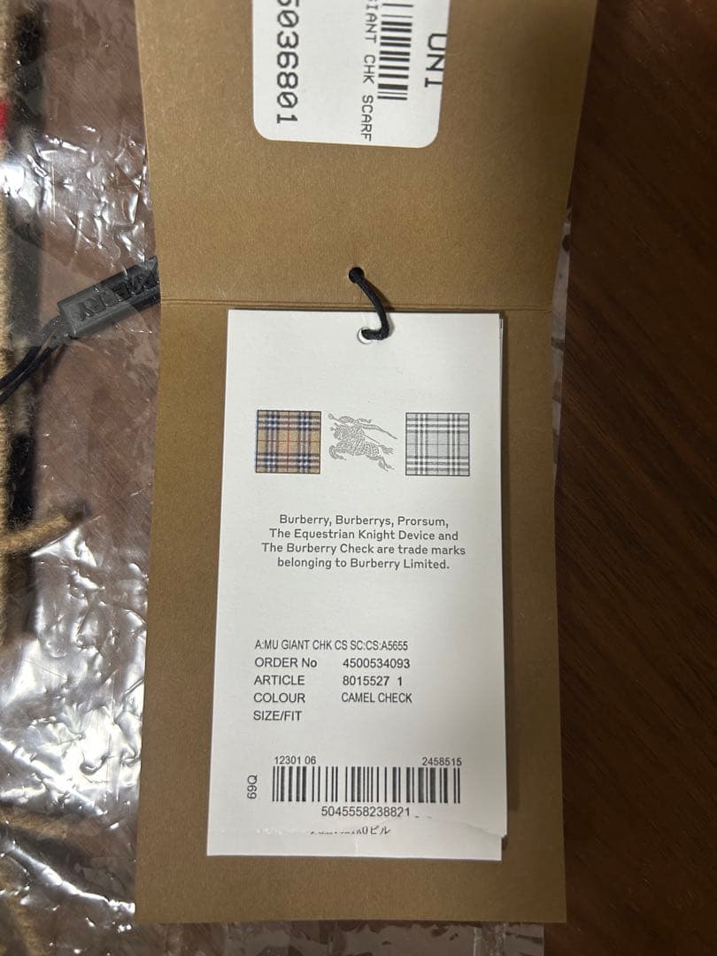BURBERRY バーバリー マフラー カシミア100％ チェック 新品未使用