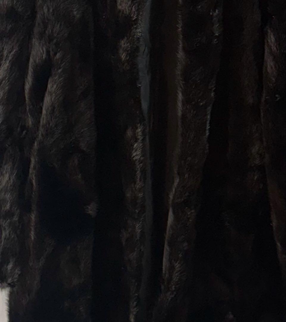 超極厚　SAGAMINK 銀サガ　リアルファーコート　黒　大きいサイズ 15