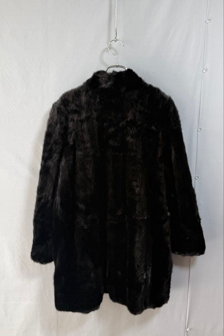 超極厚　SAGAMINK 銀サガ　リアルファーコート　黒　大きいサイズ 15