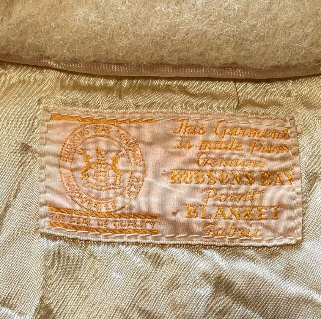 60's HUDSON'S BAY マルチボーダー ウール ブランケットコート